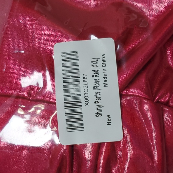 Womens Metallic Shiny Jogger Pants, Casual High Waisted Harem Pant Holographic C - Picture 7 of 9